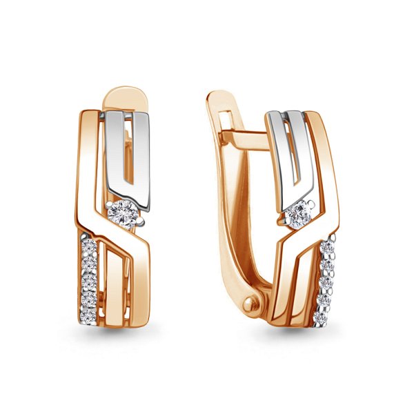 

Серьги из золота TEO MAORI 845319А.1, фианит, 845319А.1