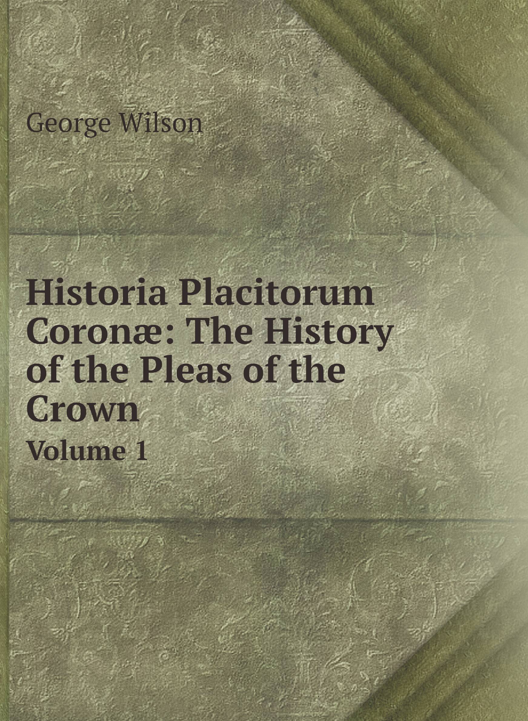 

Historia Placitorum Coronж: The History of the Pleas of the Crown. Volume 1