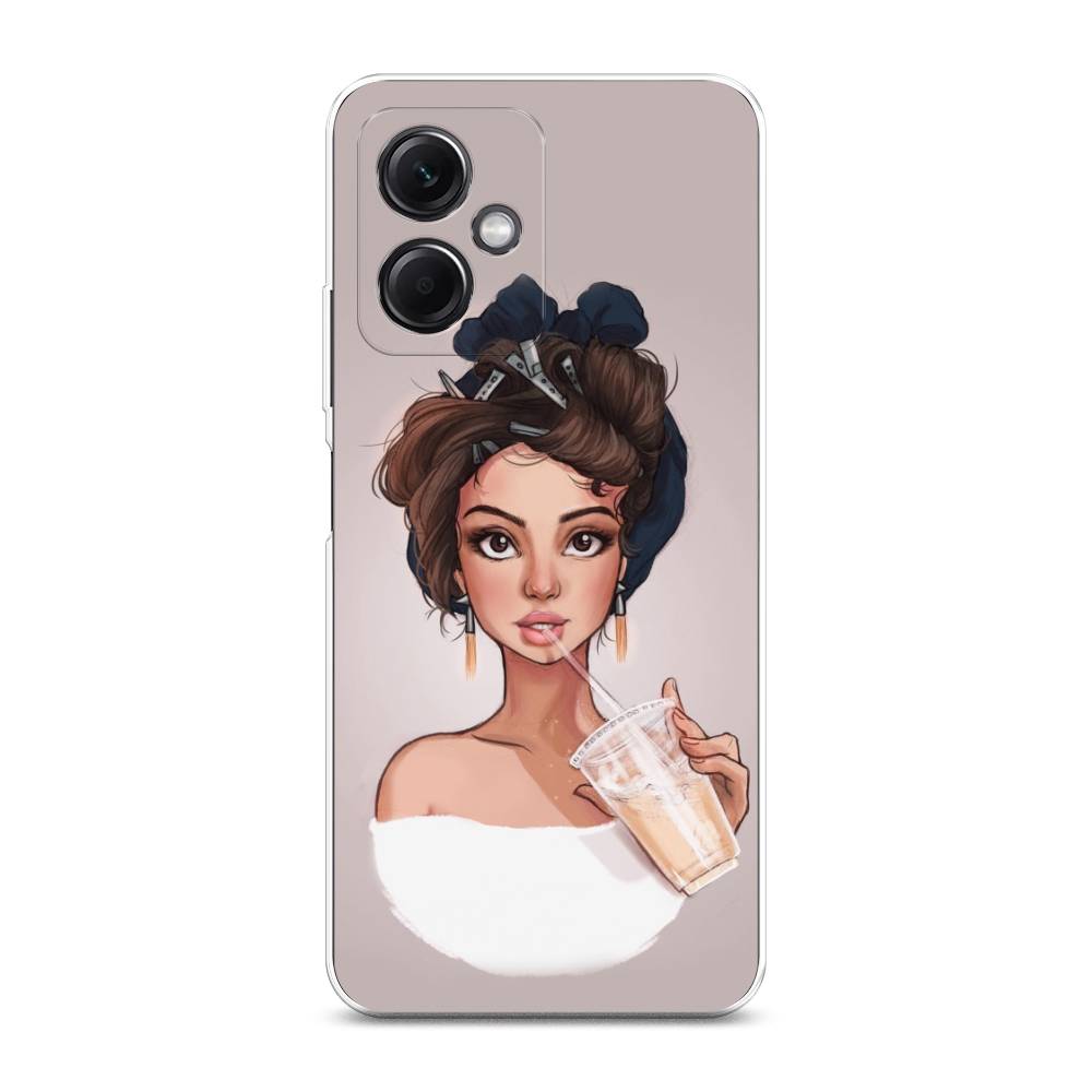 

Чехол на Xiaomi Redmi Note 12 5G "Девушка с фраппе", Серый, 316950-6