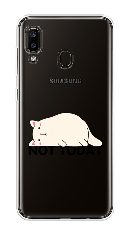 

Чехол на Samsung Galaxy A30 "Cat not today", Белый;розовый;черный, 27550-1