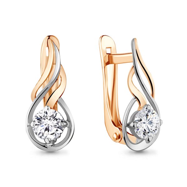 

Серьги из золота TEO MAORI 8437141.1, фианит, 8437141.1