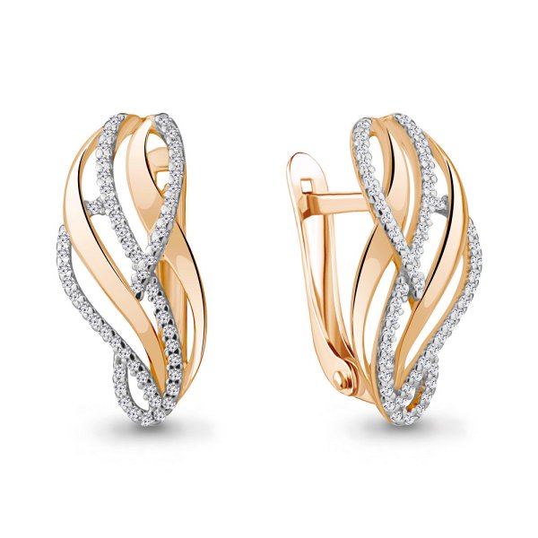 

Серьги из золота TEO MAORI 842700А.1, фианит, 842700А.1