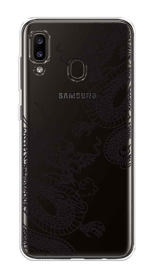 

Чехол на Samsung Galaxy A30 "Два китайских дракона", Серый;черный, 27550-1