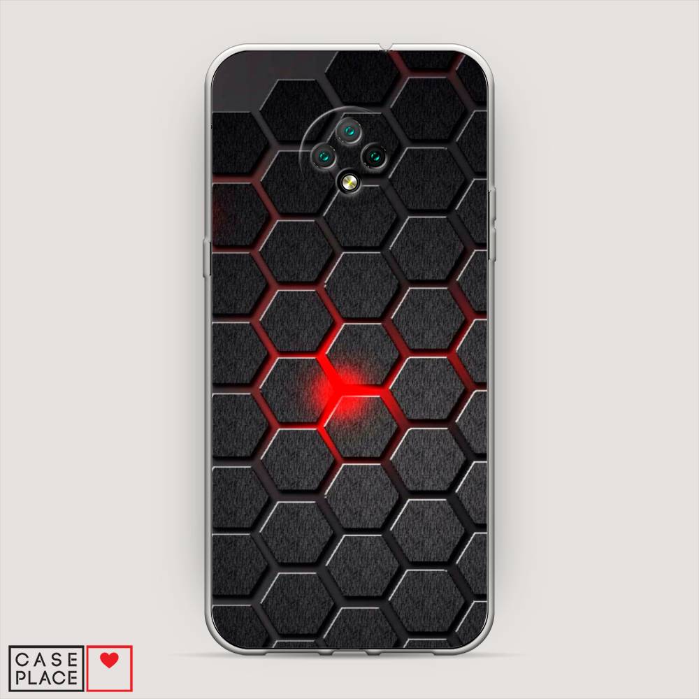 

Чехол на Doogee X95 "Соты красные", Красный;черный;серый, 220850-3