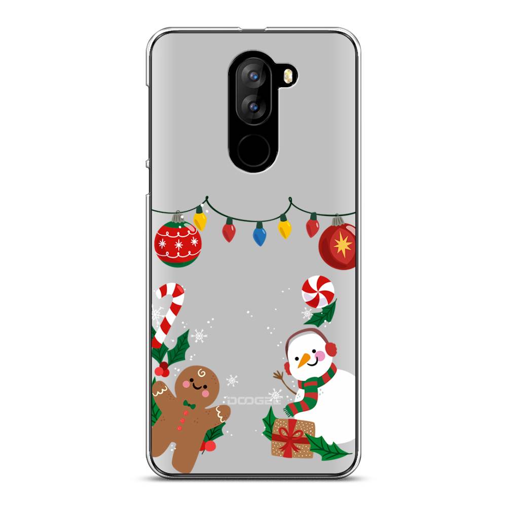 

Чехол на Doogee X60L "Новогоднее настроение", Коричневый;красный;зеленый, 220550-5