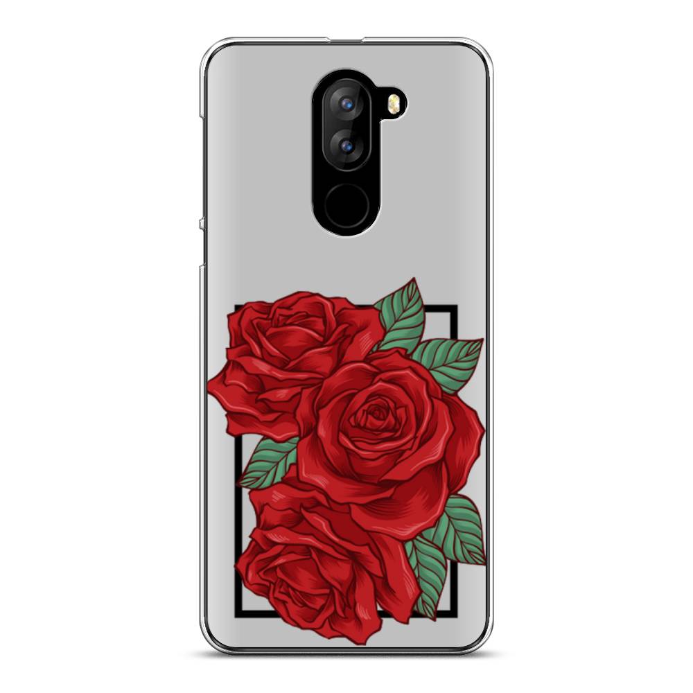 

Чехол на Doogee X60L "Три алые розы", Красный, 220550-2
