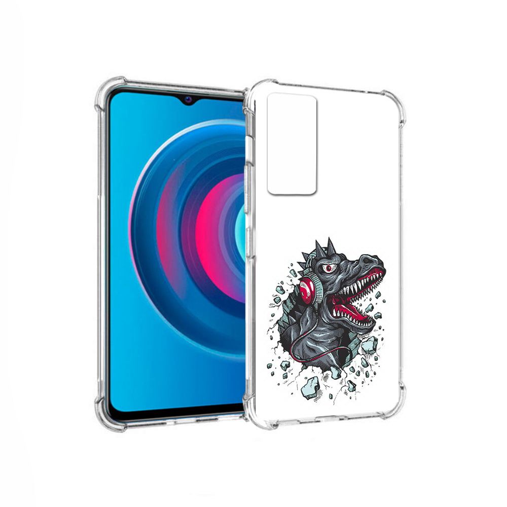 

Чехол MyPads Tocco для Vivo Y74s Нарисованный динозавр в наушниках (PT224892.430.124), Прозрачный, Tocco