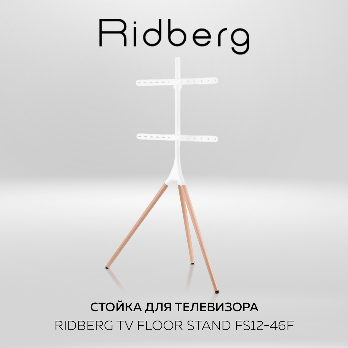 

Стойка для телевизора Ridberg TV Floor Stand FS12-46F (White) с кронштейном, FS34-46F-02-W