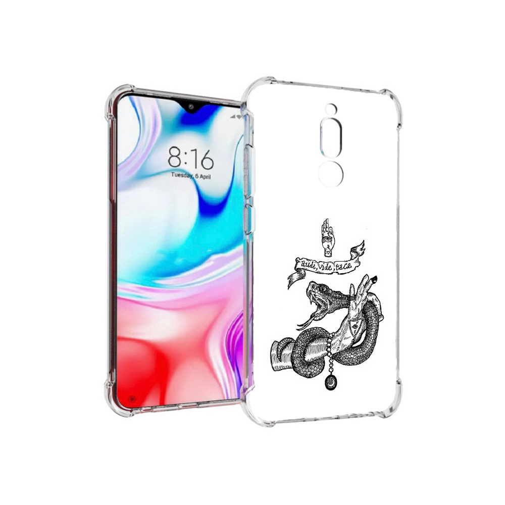 

Чехол MyPads Tocco для Xiaomi Redmi 8 змея на руке рисунок (PT138911.300.366), Прозрачный, Tocco