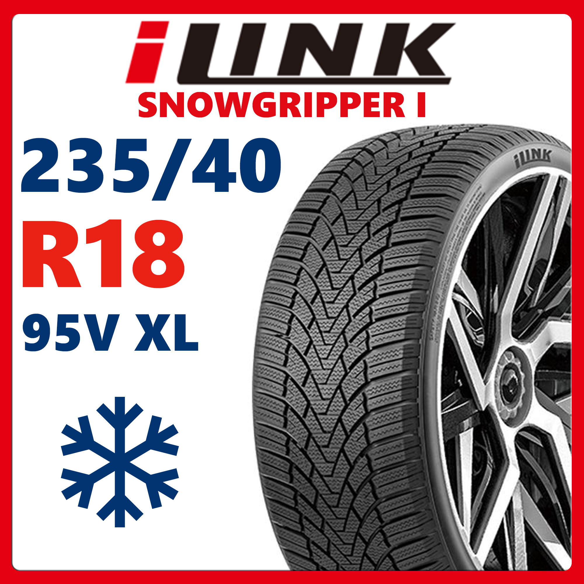 

Шины зимние iLink SNOWGRIPPER I 235/40R18 95V XL, SNOWGRIPPER I