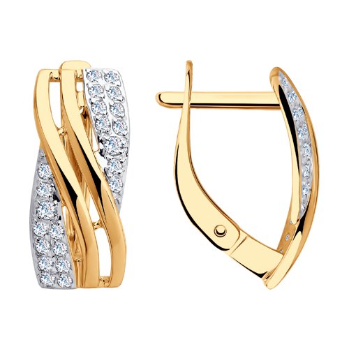 

Серьги из золота TEO MAORI 828213, фианит, 828213