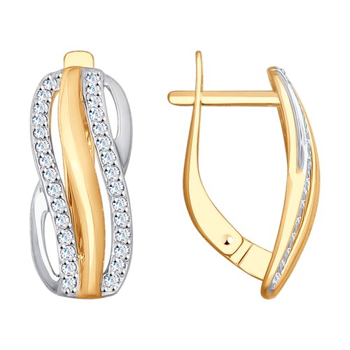 

Серьги из золота TEO MAORI 828058, фианит, 828058
