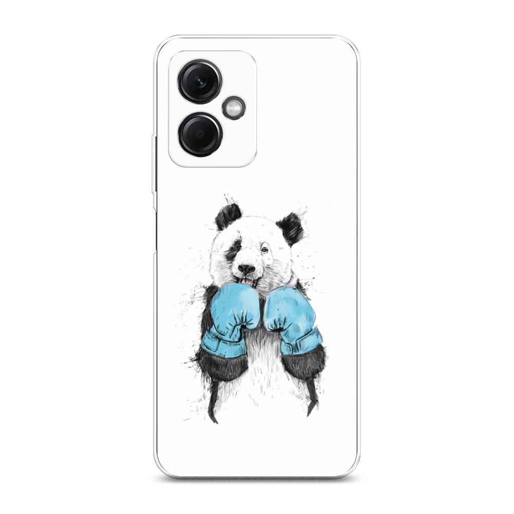 

Чехол на Xiaomi Redmi Note 12 5G "Панда боксер", Голубой;белый;серый, 316950-1