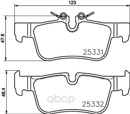 Тормозные колодки brembo задние дисковые P06094