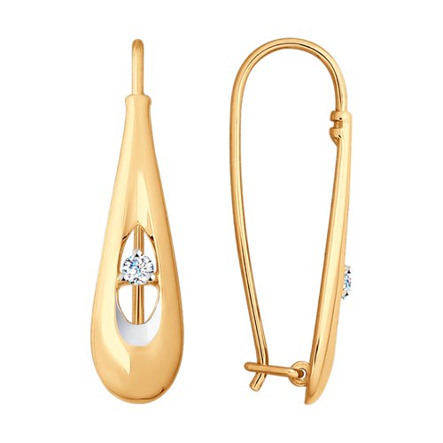 

Серьги из золота TEO MAORI 828015, фианит, 828015