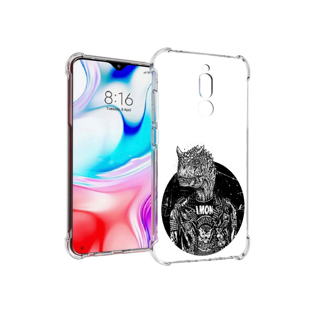 

Чехол MyPads Tocco для Xiaomi Redmi 8 динозавр в куртке (PT138911.300.328), Прозрачный, Tocco