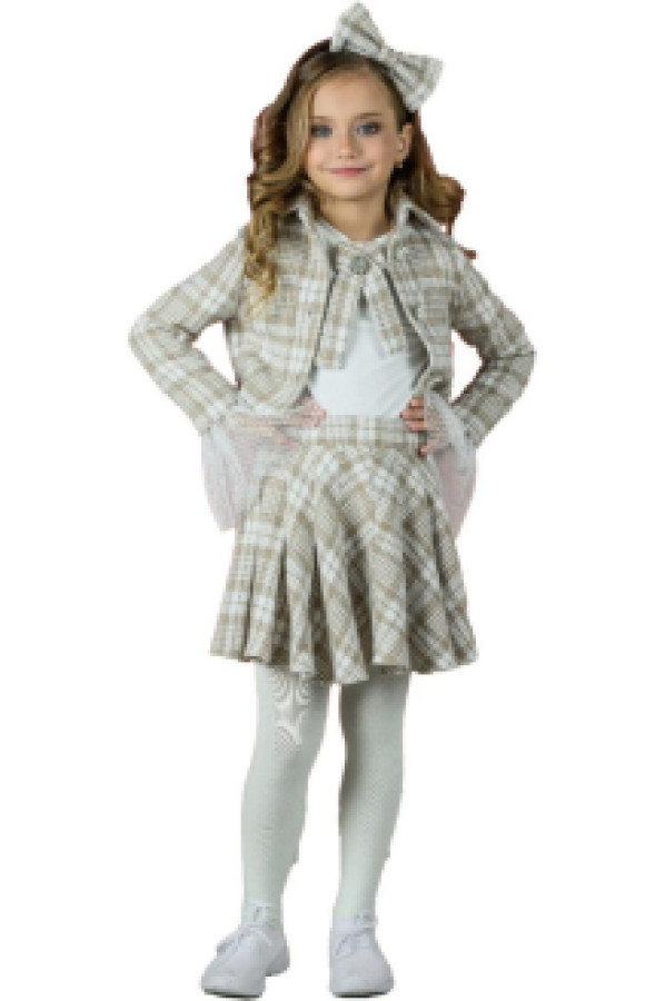 

Костюм с юбкой Ricco Tarz р. 4-5 лет Бежевый, 2212309857 (доставка из-за рубежа), 2212309857