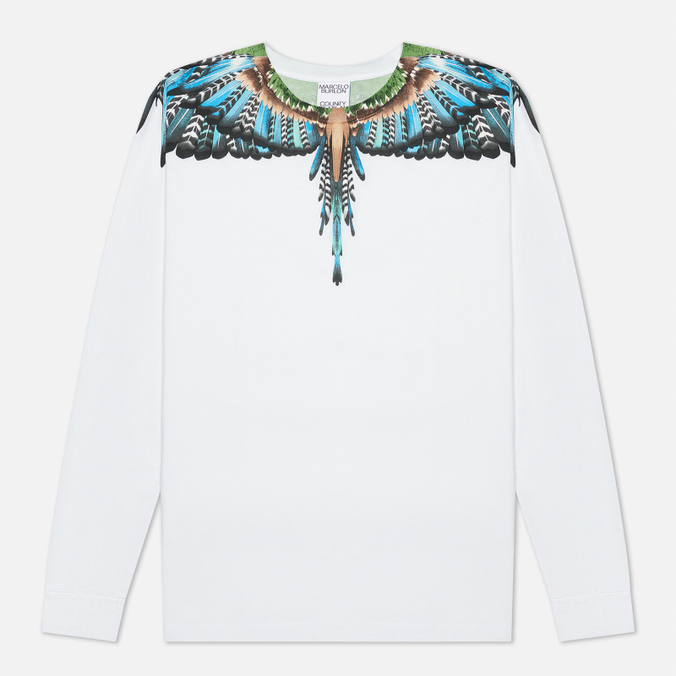 фото Лонгслив мужской marcelo burlon cmab007f21jer0020 белый m