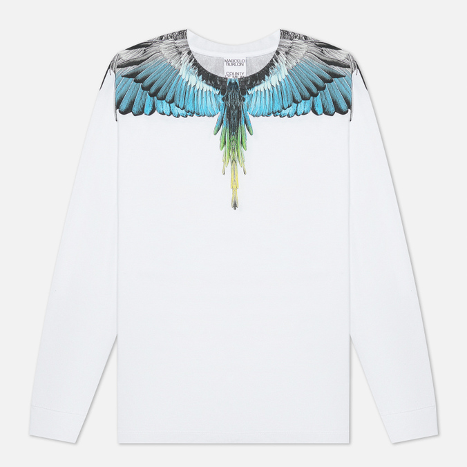 фото Лонгслив мужской marcelo burlon cmab007f21jer0010 белый m