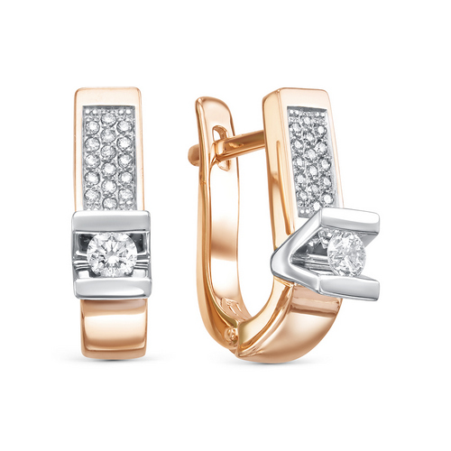 

Серьги из красного золота Brilliant Style Jewelry 3374-210, бриллиант, 3374-210