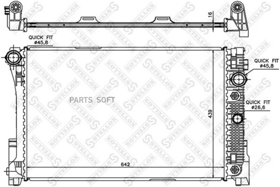 

10-26554-SX_радиатор системы охлаждения! АКПП MB W204/S204 2.5-3.5/2.2CDi 07>