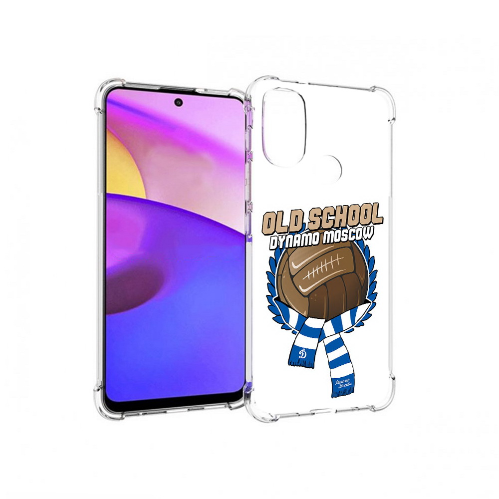

Чехол MyPads Tocco для Motorola Moto E30 ФК Динамо олд скул (PT227074.357.176), Прозрачный, Tocco
