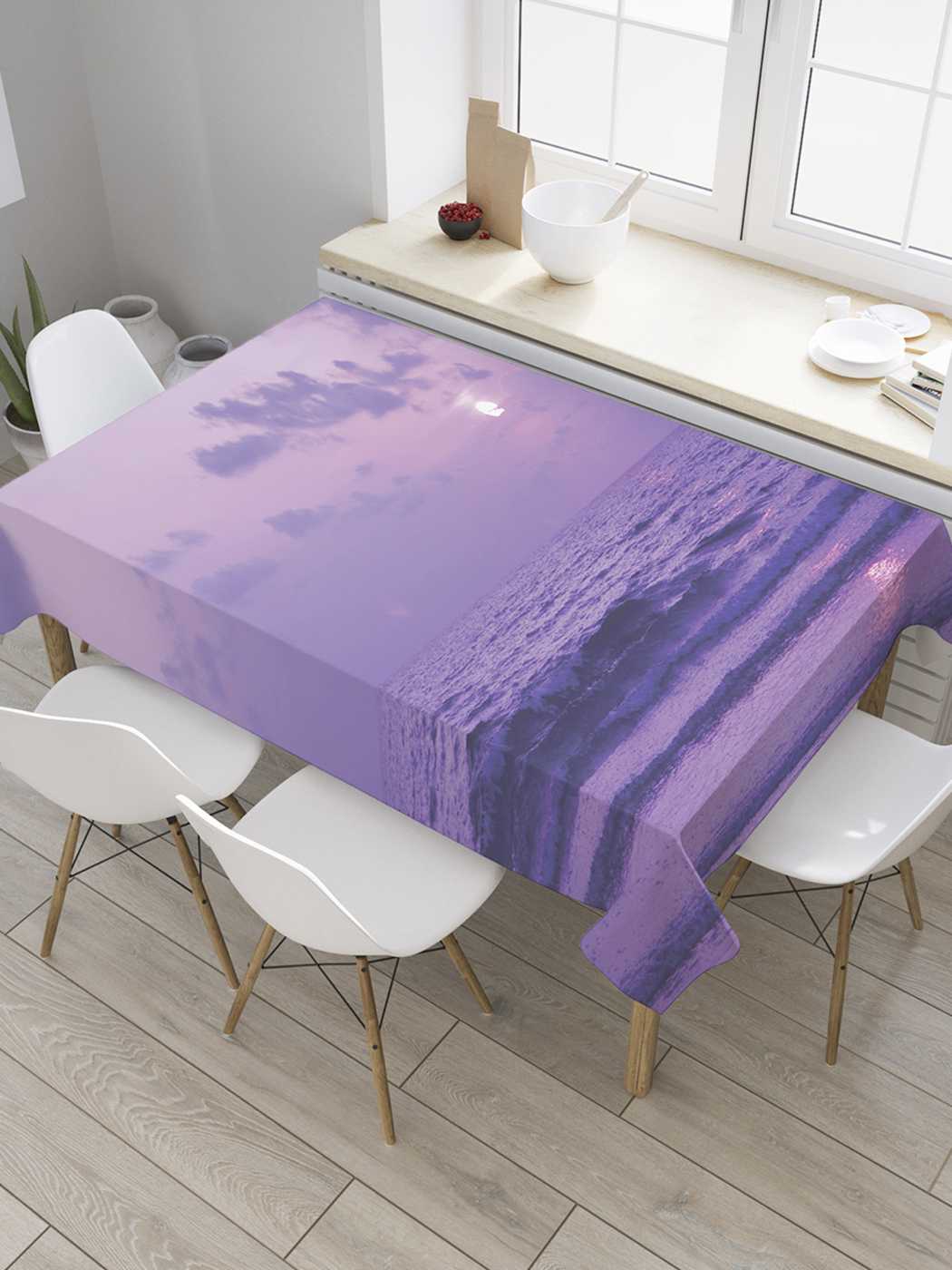 

Скатерть прямоугольная JoyArty "Морской вечер" из сатена, 120x145 см, Оранжевый, Морской вечер