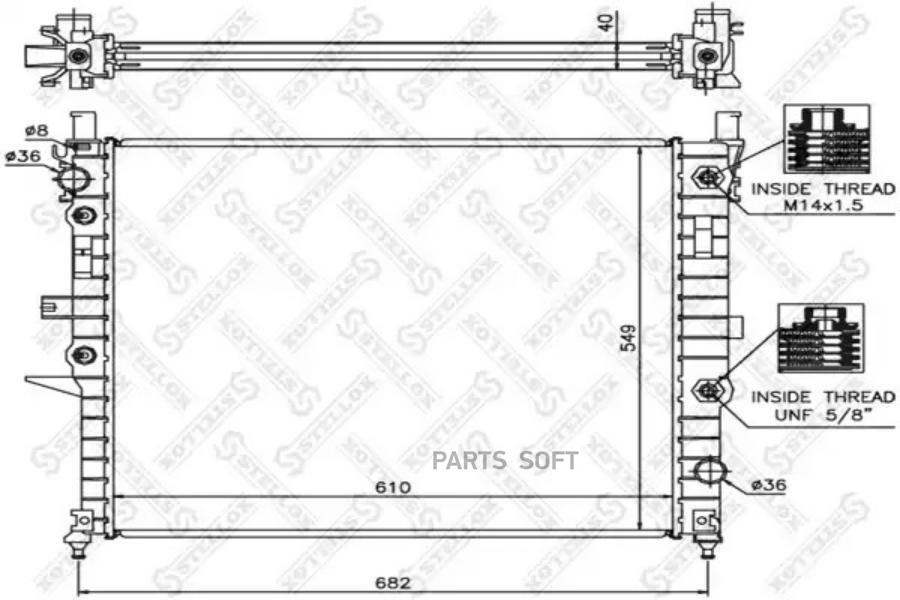 

10-25138-SX_радиатор системы охлаждения! MB W163 2.3-5.4 98>