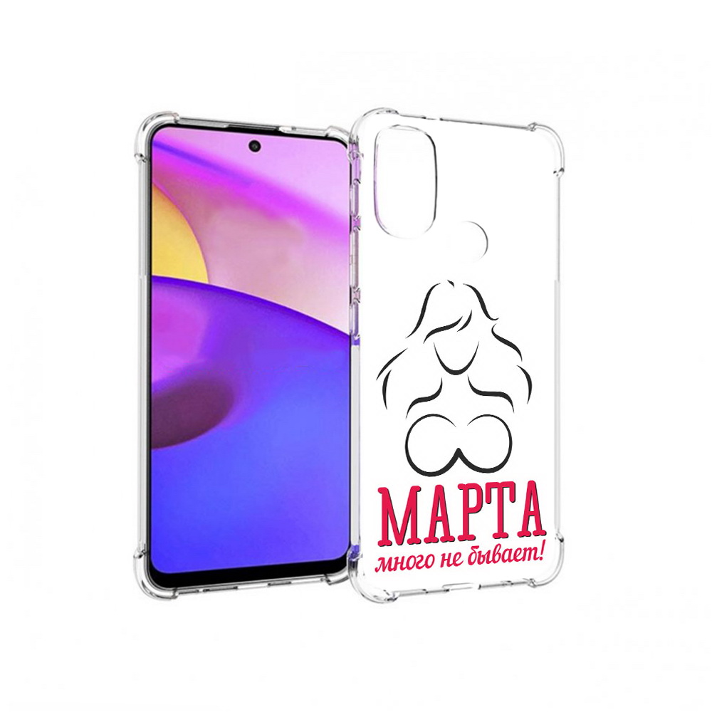 

Чехол MyPads Tocco для Motorola Moto E30 8 марта много не бывает (PT227074.357.17), Прозрачный, Tocco
