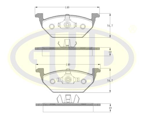 

Колодки пер audi a3 1.6-1.9td 96-03.Skoda octavia 1.4/1.6 96-