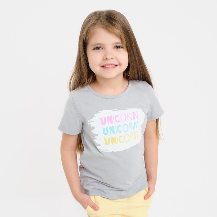 

Футболка детская KAFTAN "Unicorn" р.32 (110-116), Серый