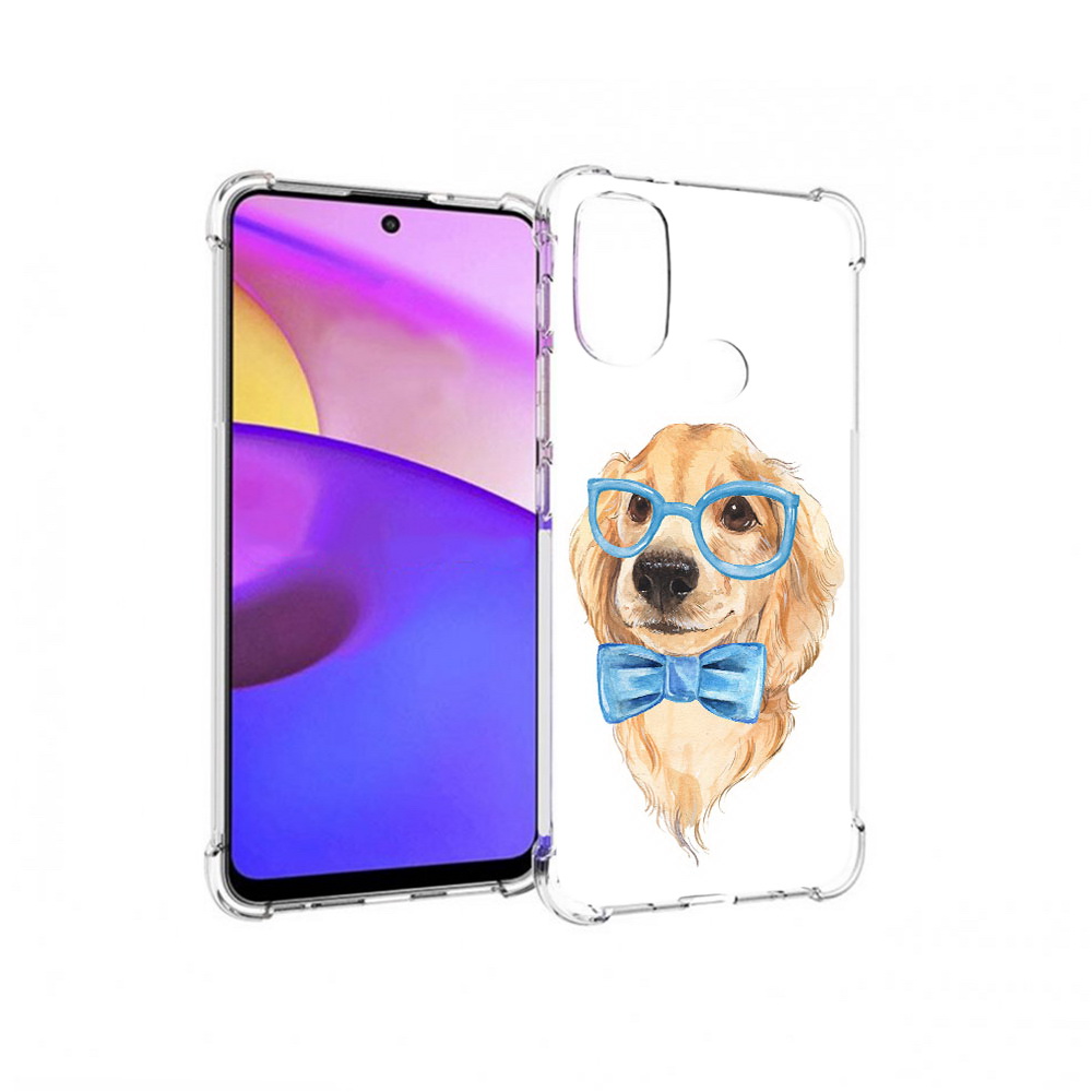 

Чехол MyPads Tocco для Motorola Moto E30 Собака интеллигент (PT227074.357.159), Прозрачный, Tocco