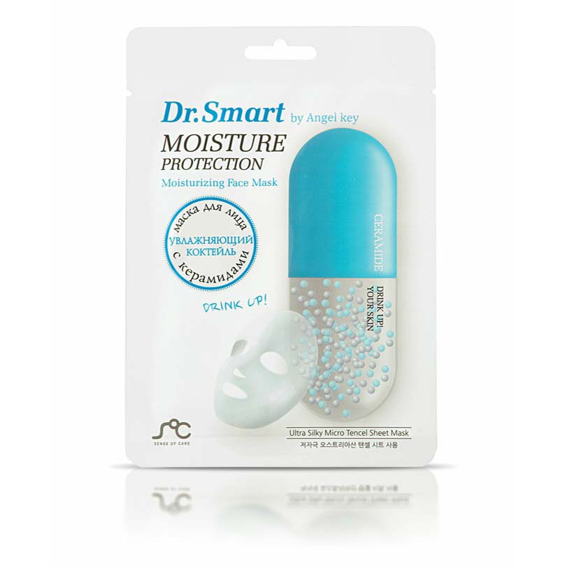 фото Маска тканевая для лица dr. smart by angel key для проблемной кожи лица 1 шт dr.smart