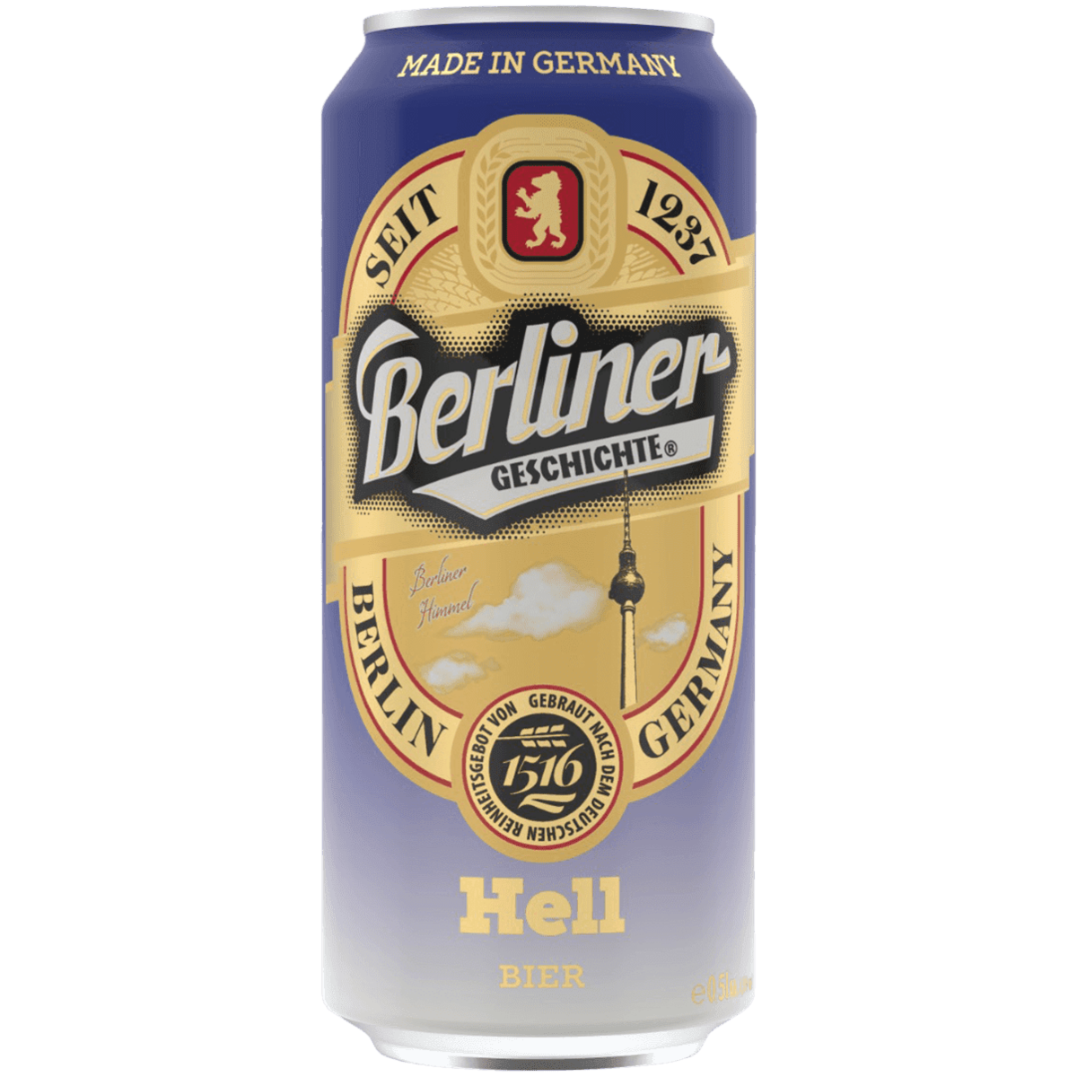 

Пиво Berliner Geschichte Hell светлое 0,5 л ж/б