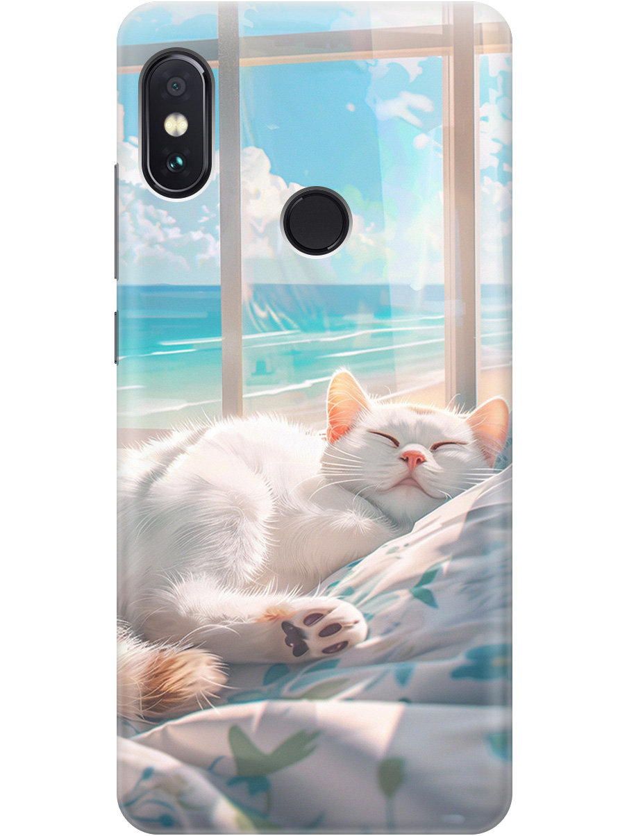 

Силиконовый чехол на Xiaomi Redmi Note 5 / Note 5 Pro с принтом "Отдыхающий котик", Прозрачный;белый;голубой, 717568712