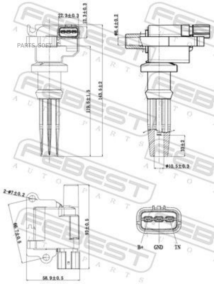 Катушка Зажигания FEBEST 12640003