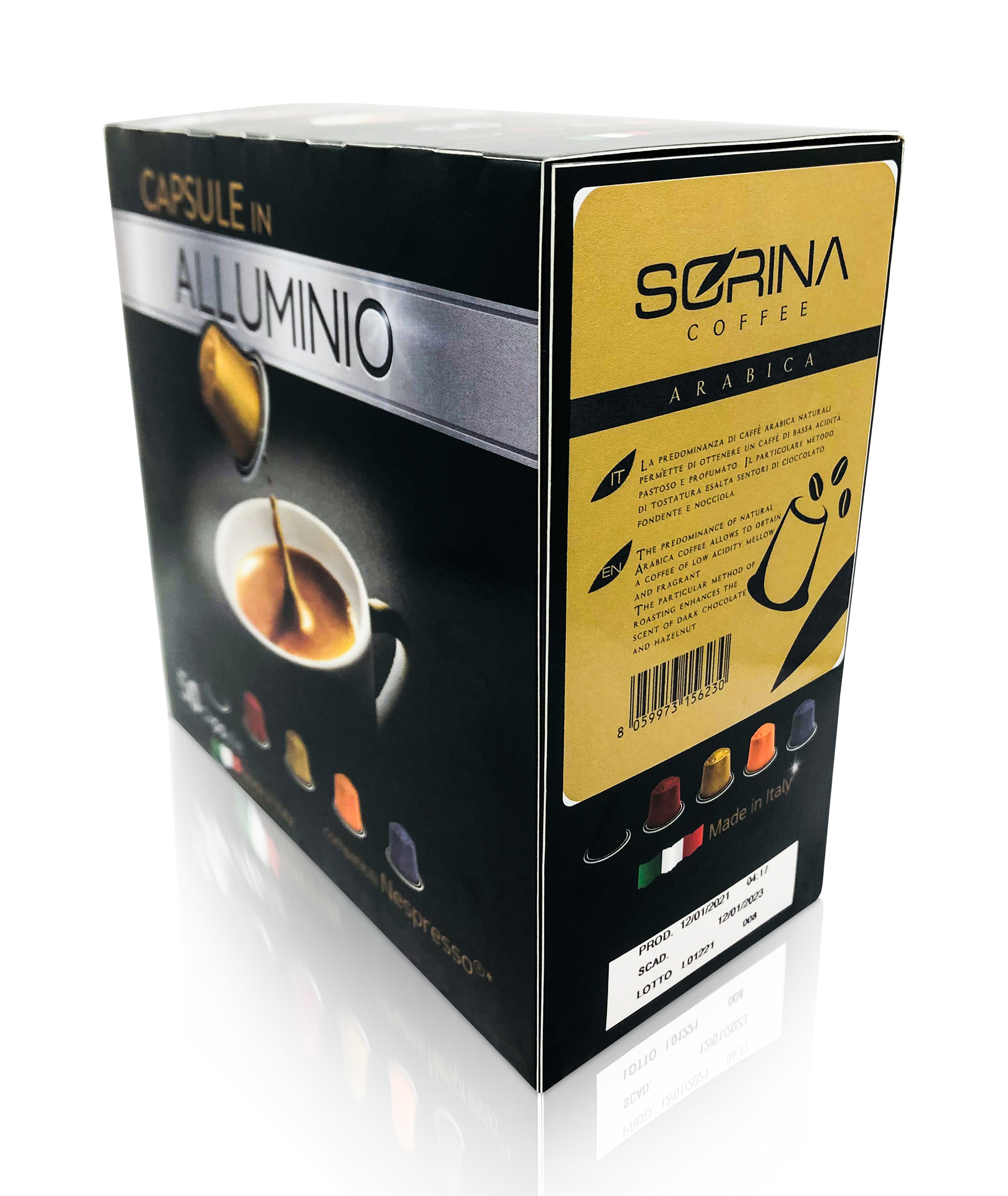 

Кофе в алюминиевых капсулах SORINA Arabica, 50 шт