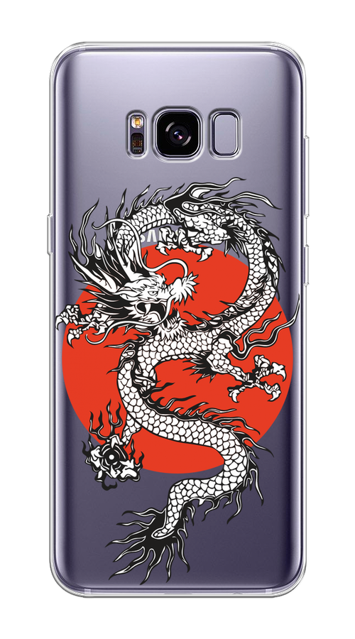 

Чехол на Samsung Galaxy S8 Plus "Восходящий дракон", Белый;черный;красный, 24850-1