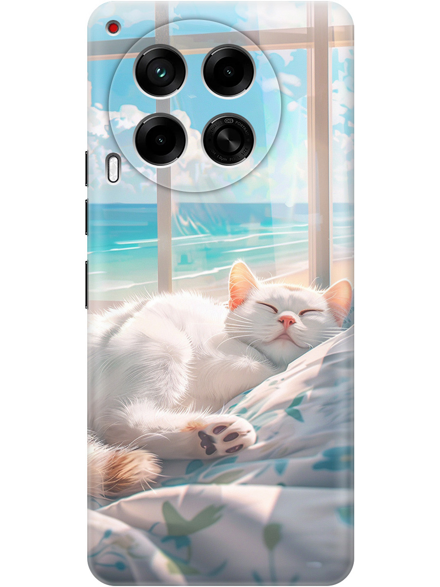 

Силиконовый чехол на Tecno Camon 30 4g / 30 5g с принтом "Отдыхающий котик", Прозрачный;белый;голубой, 782632412