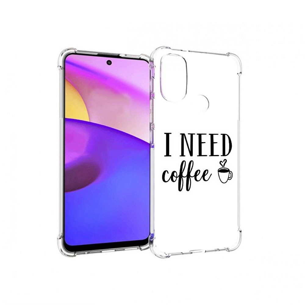 

Чехол MyPads Tocco для Motorola Moto E30 Мне нужен кофе (PT227074.357.121), Прозрачный, Tocco