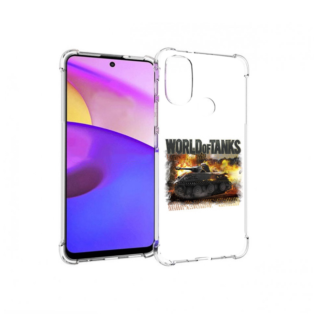 

Чехол MyPads Tocco для Motorola Moto E30 Мир танков-2 (PT227074.357.118), Прозрачный, Tocco