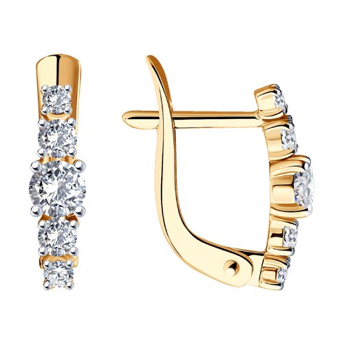 

Серьги из золота TEO MAORI 827452, фианит, 827452