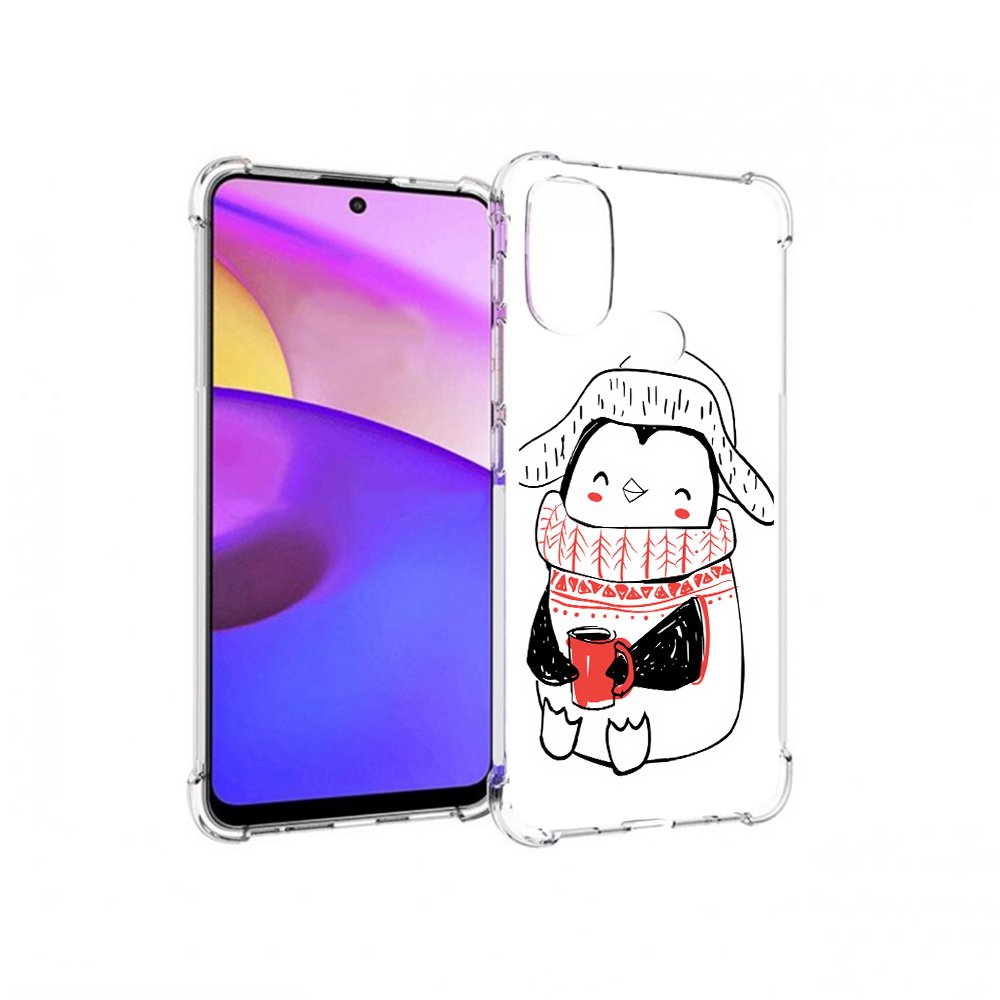 

Чехол MyPads Tocco для Motorola Moto E30 Милый пингвин (PT227074.357.115), Прозрачный, Tocco