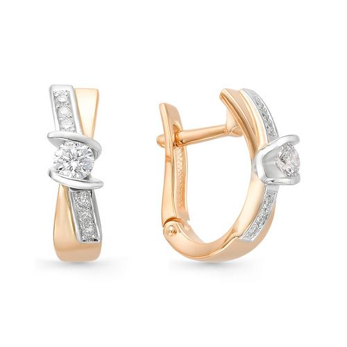 

Серьги из красного золота Brilliant Style Jewelry 418-210, бриллиант, 418-210