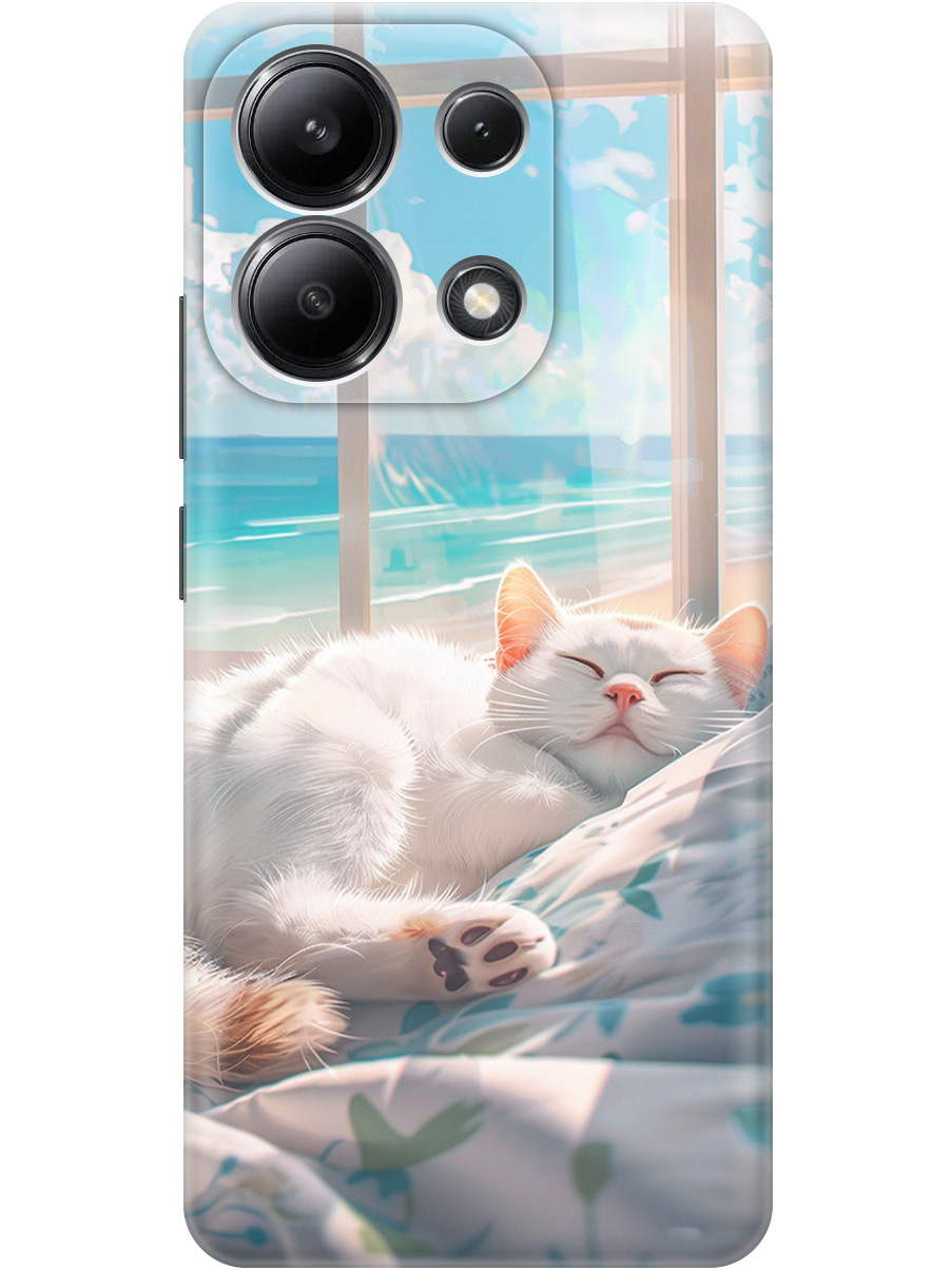 

Силиконовый чехол на Xiaomi Redmi Note 13 4G с принтом "Отдыхающий котик", Прозрачный;белый;голубой, 782622812