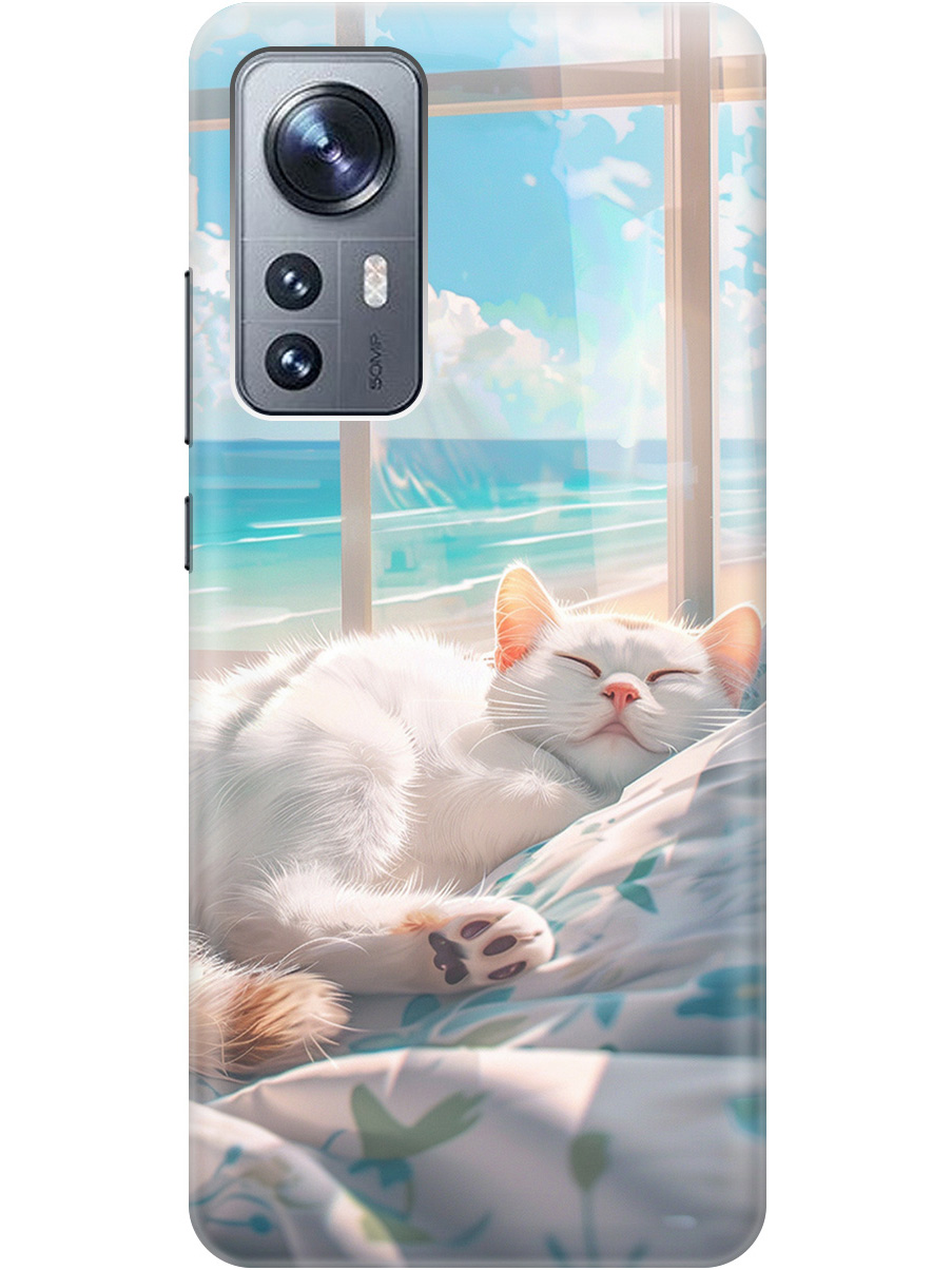 

Силиконовый чехол на Xiaomi 12 / 12X / 12S с принтом "Отдыхающий котик", Прозрачный;белый;голубой, 734580812
