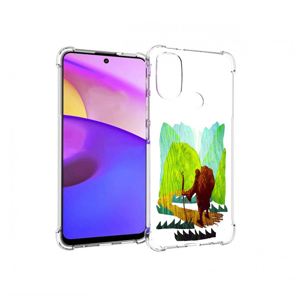 

Чехол MyPads Tocco для Motorola Moto E30 Лесная тропа (PT227074.357.106), Прозрачный, Tocco