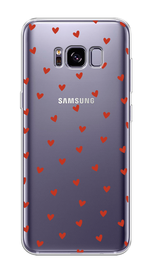 

Чехол на Samsung Galaxy S8 Plus "Red hearts", Красный;прозрачный, 24850-1
