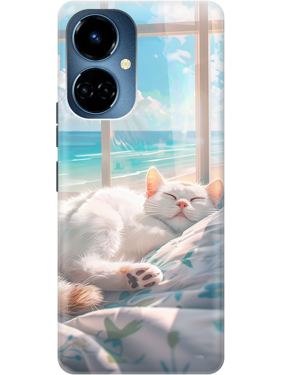 

Силиконовый чехол на Tecno Camon 19 / 19 Pro с принтом "Отдыхающий котик", Прозрачный;белый;голубой, 778675812