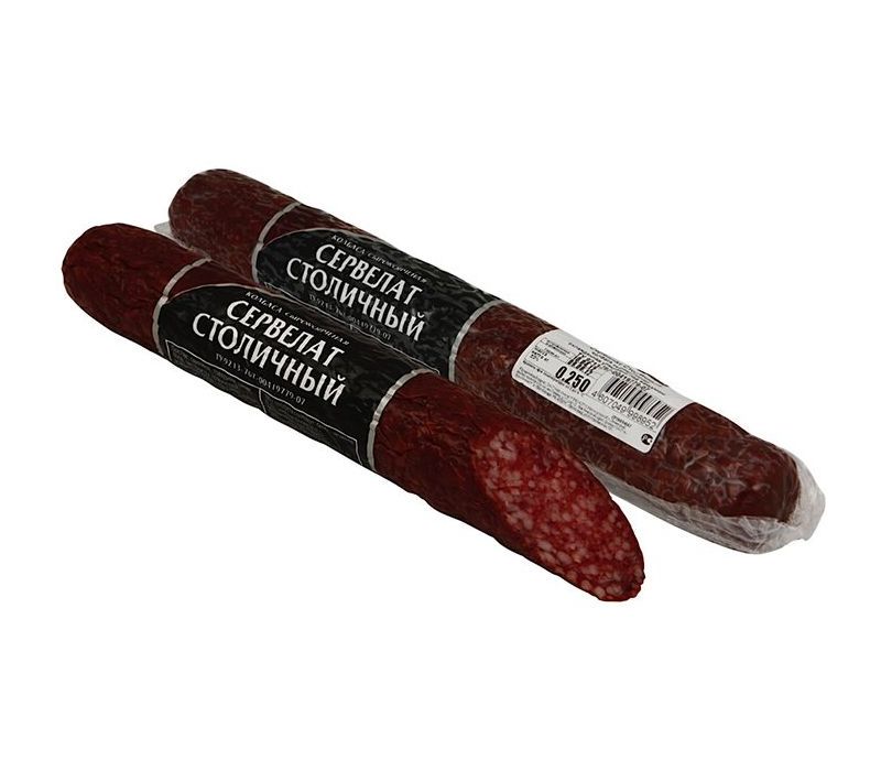 

Колбаса сырокопченая Царь-Мясо Сервелат Столичный полусухая